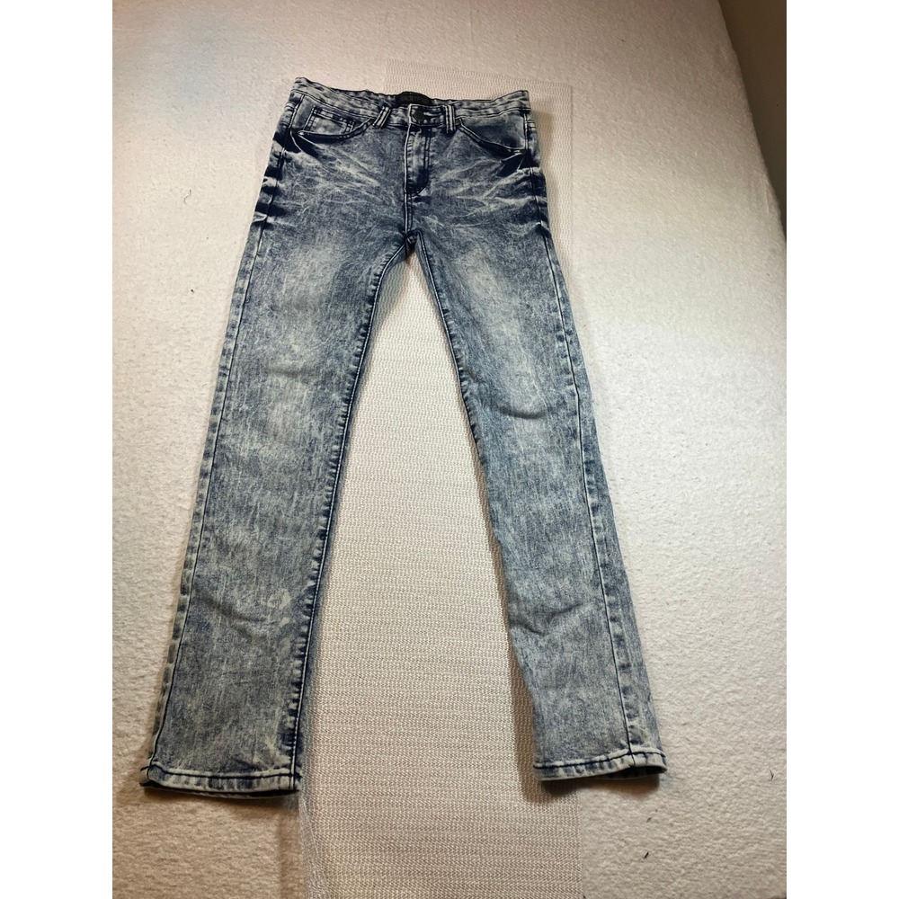 Encrypted Stone Wash Skinny Jeans Womens 16 Blue Acid Wash Denim E820300-LW-A83